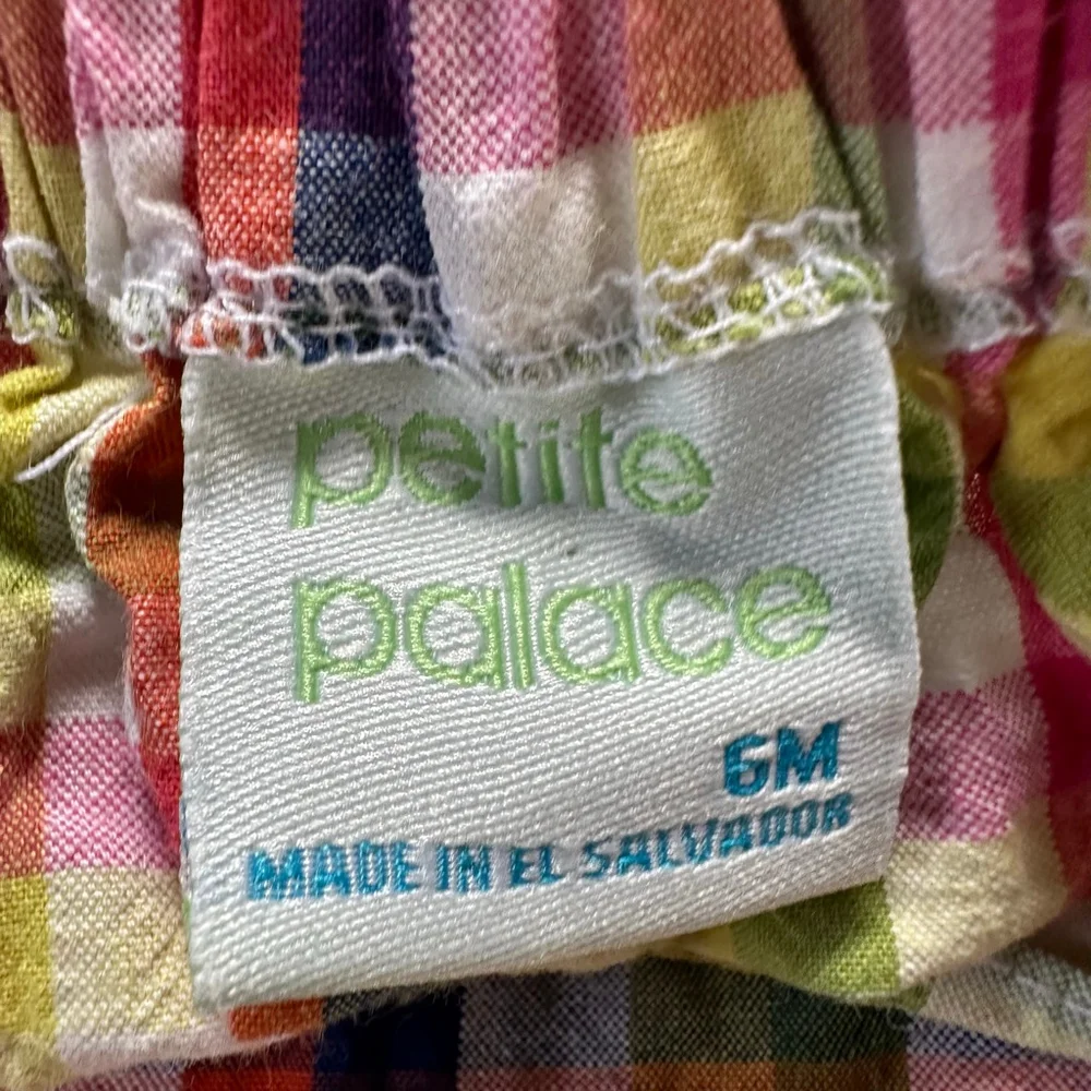 Baby Petite Palace Plaid Bodysuit 6 Months Multi-color